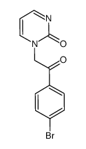 1-[2-(4-bromophenyl)-2-oxoethyl]pyrimidin-2(1H)-one Structure