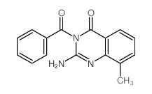 2-amino-3-benzoyl-8-methyl-quinazolin-4-one structure