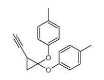 2,2-bis(4-methylphenoxy)cyclopropane-1-carbonitrile结构式