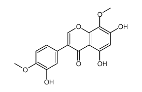 5,7-dihydroxy-3-(3-hydroxy-4-methoxyphenyl)-8-methoxychromen-4-one结构式