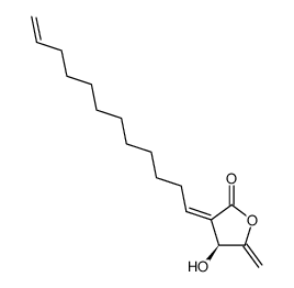 (S)-3-[(Z)-11-Dodecen-1-ylidene]-4,5-dihydro-4-hydroxy-5-methylenefuran-2(3H)-one structure