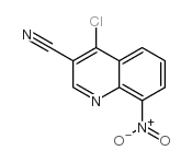 4-CHLORO-8-NITRO-QUINOLINE-3-CARBONITRILE structure