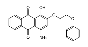 4-amino-1-hydroxy-2-(2-phenoxyethoxy)anthracene-9,10-dione结构式