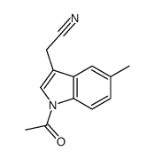 2-(1-acetyl-5-methylindol-3-yl)acetonitrile Structure