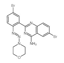 6-bromo-2-(5-bromo-2-morpholin-4-yldiazenyl-phenyl)quinazolin-4-amine structure