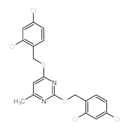 Pyrimidine,2,4-bis[[(2,4-dichlorophenyl)methyl]thio]-6-methyl- picture