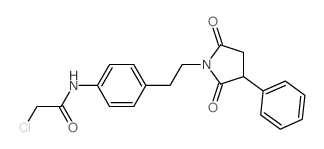 Acetamide,2-chloro-N-[4-[2-(2,5-dioxo-3-phenyl-1-pyrrolidinyl)ethyl]phenyl]- structure