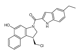 3-(5-ethylindole-2-carbonyl)-1-(S)-(chloromethyl)-5-hydroxy-1,2-dihydro-3H-benz[e]indole Structure