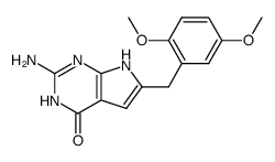 2-amino-4-oxo-6-(2,5-dimethoxybenzyl)-3,7-dihydropyrrolo[2,3-d]pyrimidine Structure