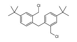 4-tert-butyl-1-[[4-tert-butyl-2-(chloromethyl)phenyl]methyl]-2-(chloromethyl)benzene结构式