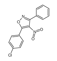 3-phenyl-4-nitro-5-(p-chlorophenyl)-1,2-oxazole结构式