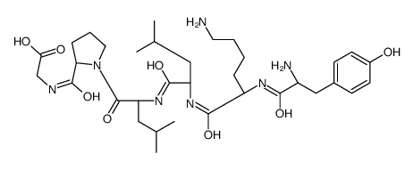 2-[[(2S)-1-[(2S)-2-[[(2S)-2-[[(2S)-6-amino-2-[[(2S)-2-amino-3-(4-hydroxyphenyl)propanoyl]amino]hexanoyl]amino]-4-methylpentanoyl]amino]-4-methylpentanoyl]pyrrolidine-2-carbonyl]amino]acetic acid结构式