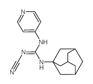 Guanidine, N-cyano-N-4-pyridinyl-N-tricyclo(3.3.1.1(sup 3,7))dec-1-yl- Structure