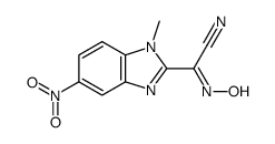 N-Methyl-5-nitro-2-(α-hydroxyimino-α-cyanomethyl)benzimidazole Structure