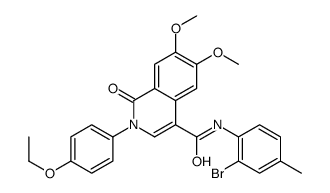 N-(2-bromo-4-methylphenyl)-2-(4-ethoxyphenyl)-6,7-dimethoxy-1-oxoisoquinoline-4-carboxamide结构式