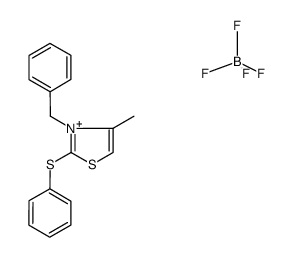 Thiazolium, 4-methyl-3-(phenylmethyl)-2-(phenylthio)-, tetrafluoroborate(1-) picture