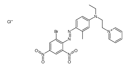 1-[2-[[4-[(2-溴-4,6-二硝基苯基)偶氮]-3-甲基苯基]乙氨基]乙基]吡啶翁氯化物结构式