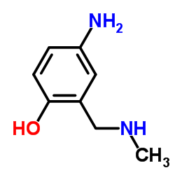 Phenol, 4-amino-2-[(methylamino)methyl]- (9CI) structure