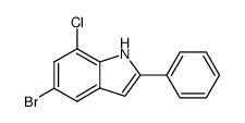 5-bromo-7-chloro-2-phenyl-indole结构式