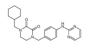 1-(cyclohexylmethyl)-4-[[4-(pyrimidin-2-ylamino)phenyl]methyl]piperazine-2,3-dione Structure