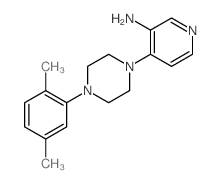 Piperazine, 1-(3-amino-4-pyridyl)-4-(2,5-xylyl)-结构式