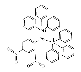 (2,4-dinitrophenyl)bis(triphenyl-l5-phosphanyl)palladium(IV) iodide Structure