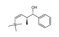 (1R*,2R*,3Z)-2-methyl-1-phenyl-4-trimethylsilyl-3-buten-1-ol结构式