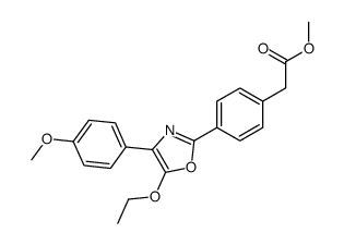 methyl 2-[4-[5-ethoxy-4-(4-methoxyphenyl)-1,3-oxazol-2-yl]phenyl]acetate Structure