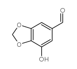 7-hydroxy-1,3-benzodioxole-5-carbaldehyde Structure