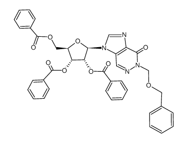 1-(2,3,5-tri-O-benzoyl-β-D-ribofuranosyl)-5-benzyloxymethylimidazo[4,5-d]pyridazin-4-one Structure