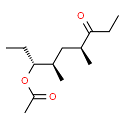 4s,6R-Dimethyl-7R-acetoxy-3-nonanone结构式