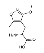 (R)-2-amino-3-(3-methoxy-5-methylisoxazol-4-yl)propanoic acid结构式