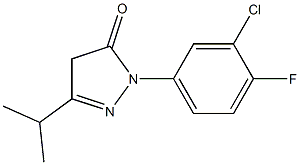 1-(3-chloro-4-fluorophenyl)-3-isopropyl-1H-pyrazol-5(4H)-one Structure