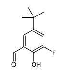 3-Fluoro-2-hydroxy-5-(2-methyl-2-propanyl)benzaldehyde Structure