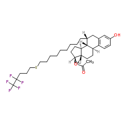 (7A,17B)- 7-[9-[(4,4,5,5,5-五氟戊基)硫]壬基]雌甾-1,3,5(10)-三烯-3,17-二醇 17-醋酸酯结构式