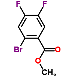 2-溴-4,5-二氟苯甲酸甲酯结构式