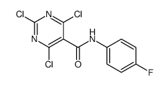 2,4,6-trichloro-N-(4-fluorophenyl)pyrimidine-5-carboxamide结构式