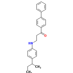 1-[1,1'-BIPHENYL]-4-YL-3-[4-(SEC-BUTYL)ANILINO]-1-PROPANONE structure