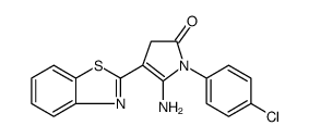 2H-Pyrrol-2-one, 5-amino-4-(2-benzothiazolyl)-1-(4-chlorophenyl)-1,3-dihydro structure