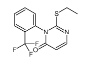 2-ethylsulfanyl-3-[2-(trifluoromethyl)phenyl]pyrimidin-4-one结构式