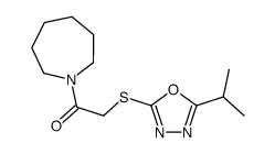 1-(azepan-1-yl)-2-[(5-propan-2-yl-1,3,4-oxadiazol-2-yl)sulfanyl]ethanone Structure