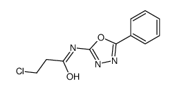 3-chloro-N-(5-phenyl-1,3,4-oxadiazol-2-yl)propanamide结构式