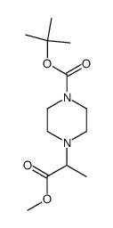 tert-Butyl 4-(1-methoxy-1-oxopropan-2-yl)piperazine-1-carboxylate结构式