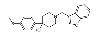 1-(1-benzofuran-3-ylmethyl)-4-(4-methylsulfanylphenyl)piperidin-4-ol结构式