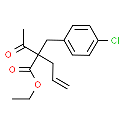 Benzenepropanoic acid, α-acetyl-4-chloro-α-2-propen-1-yl-, ethyl ester structure