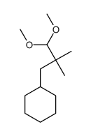 (3,3-dimethoxy-2,2-dimethylpropyl)cyclohexane结构式