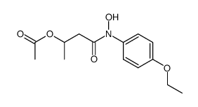 N-(β-acetoxybutyryl)-N-hydroxyphenetidine Structure