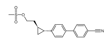 methanesulfonic acid 2-[(1S,2R)-2-(4'-cyano-biphenyl-4-yl)-cyclopropyl]-ethyl ester Structure