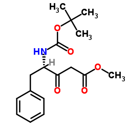 (S)-GAMMA-(BOC-AMINO)-BETA-OXO-BENZENEPENTANOIC ACID METHYL ESTER structure