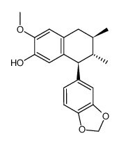 (6R)-8β-(1,3-Benzodioxol-5-yl)-5,6,7,8-tetrahydro-3-methoxy-6,7α-dimethylnaphthalen-2-ol结构式